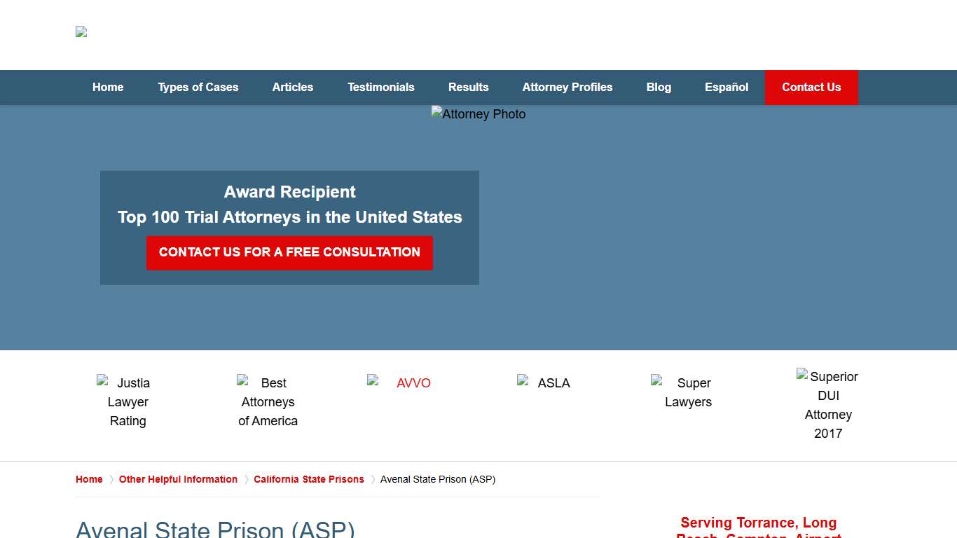 Avenal State Prison (ASP) :: Avenal Criminal Defense Lawyer Greg Hill & Associates